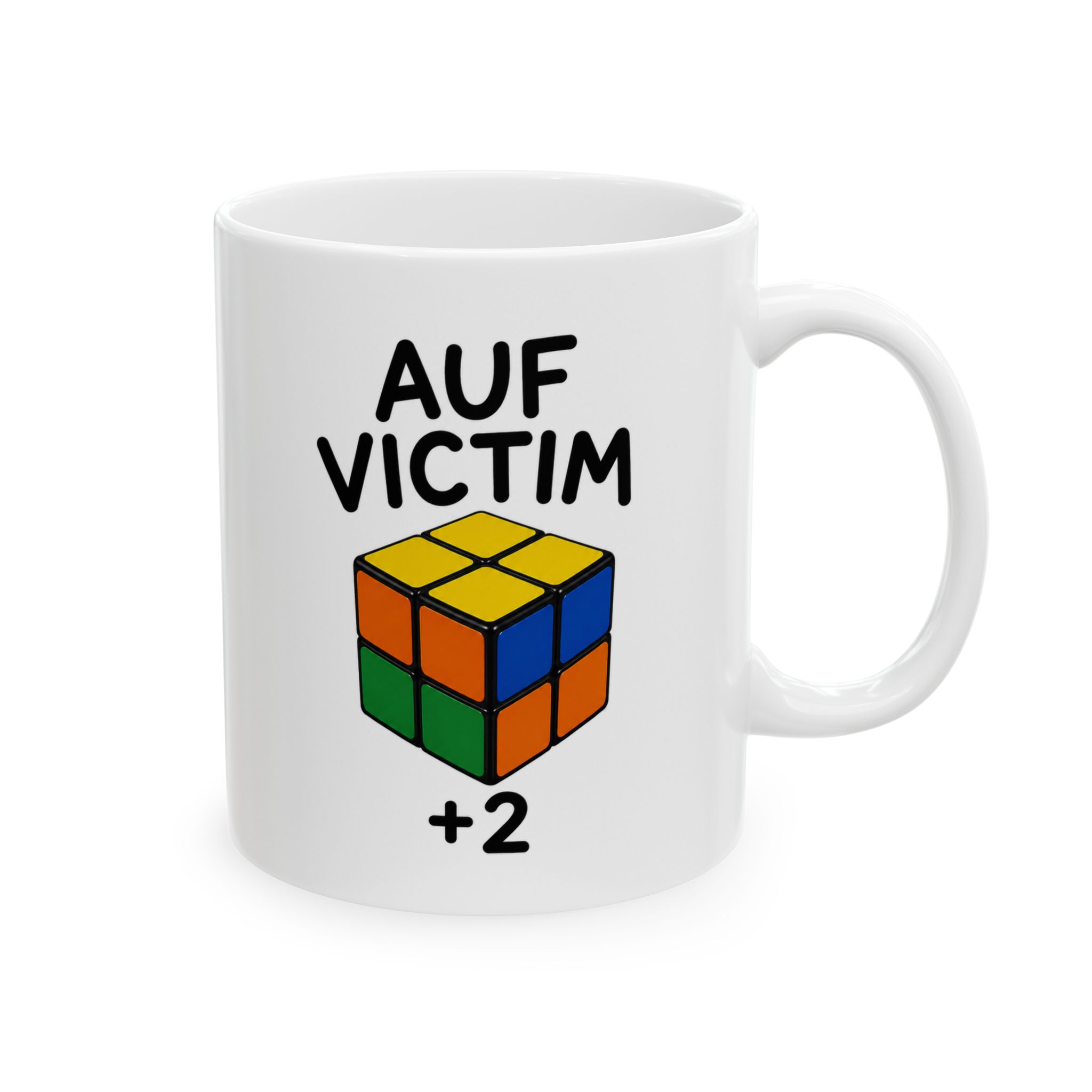 AUF VICTIM +2 Rubik's Cube mug