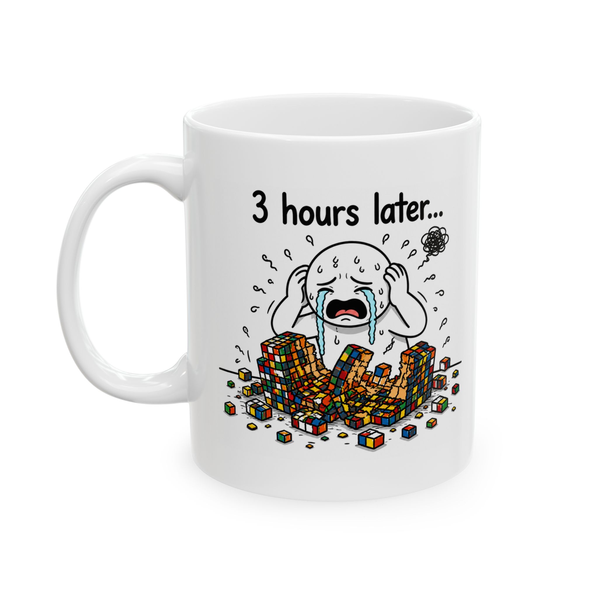 3 Hours Later Rubik's Cube mug